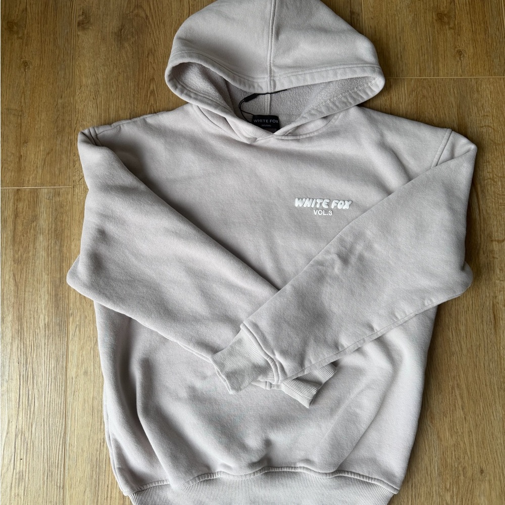 White Fox Sweatshirt in Light Gray XXXS- like new!